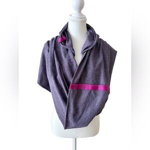 Lululemon Vinyasa Scarf – Heathered Plum / Pink Snap Detail